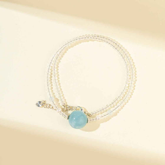 Crystal Necklace Ocean Heart-Natural Energy & Handmade