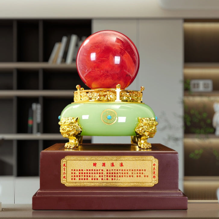 Feng Shui Wealth Crystal Ball - Treasure Gathering Basin Fortune Attractor for Abundant Wealth
