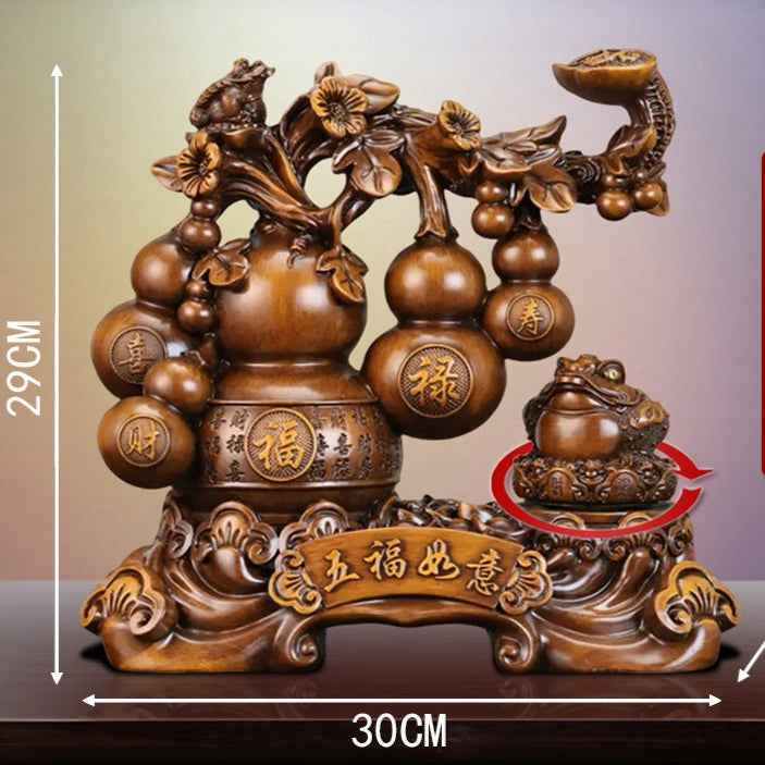 Natural Ram's Horn Ruyi Abacus Car Key Chain Pendant