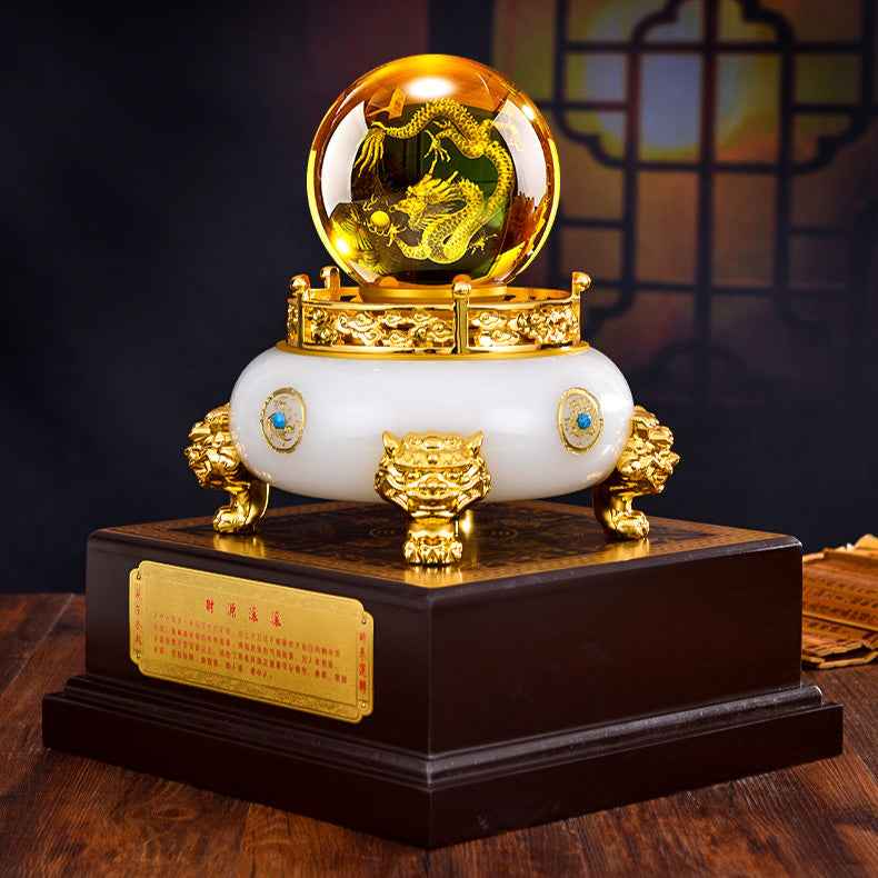 Dragon - Turning - the - Universe Cornucopia Crystal Ball
