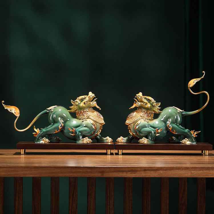 Double - Dragon Wealth - Gathering Basin Wealth - attracting Ornament