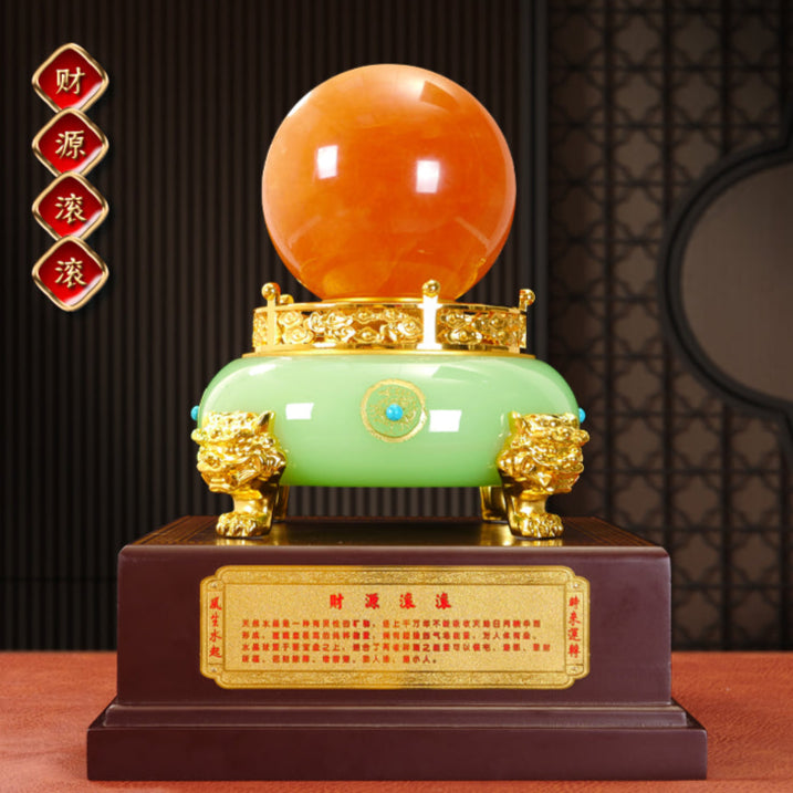 Feng Shui Wealth Crystal Ball - Treasure Gathering Basin Fortune Attractor for Abundant Wealth
