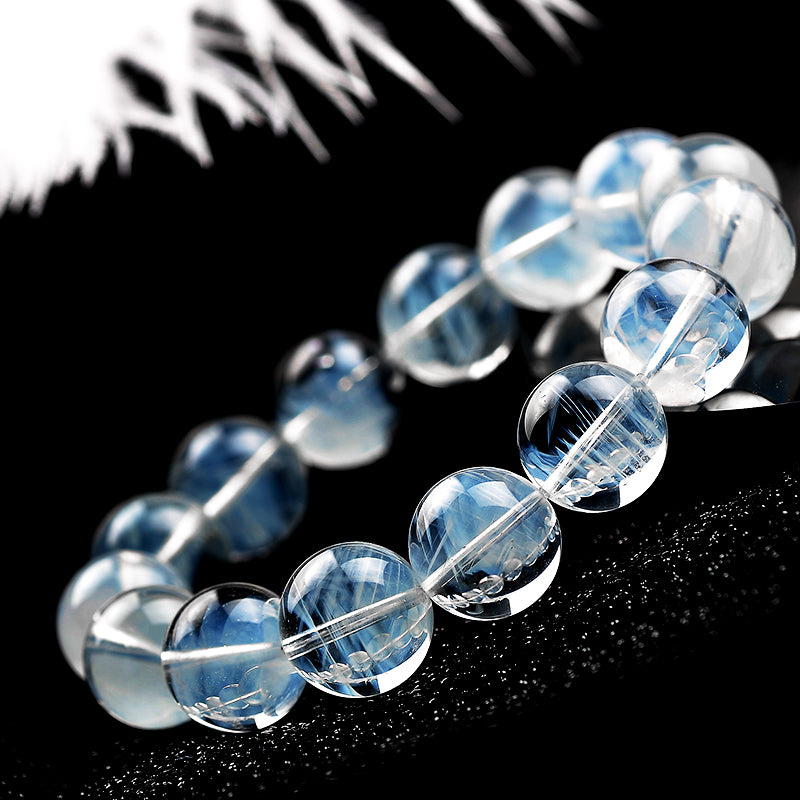 Collection Blue Needle Crystal Bracelet Angel's Wing Energy Jewelry