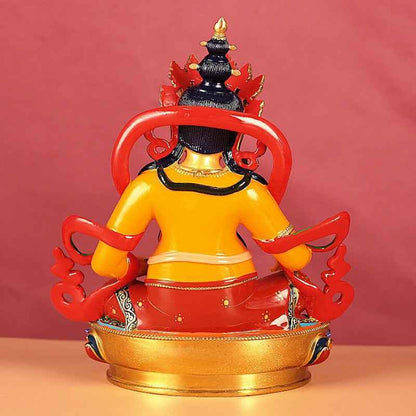 Yellow God of Wealth Tibetan Tantric Buddha Statue Pendant Finely Crafted Brass