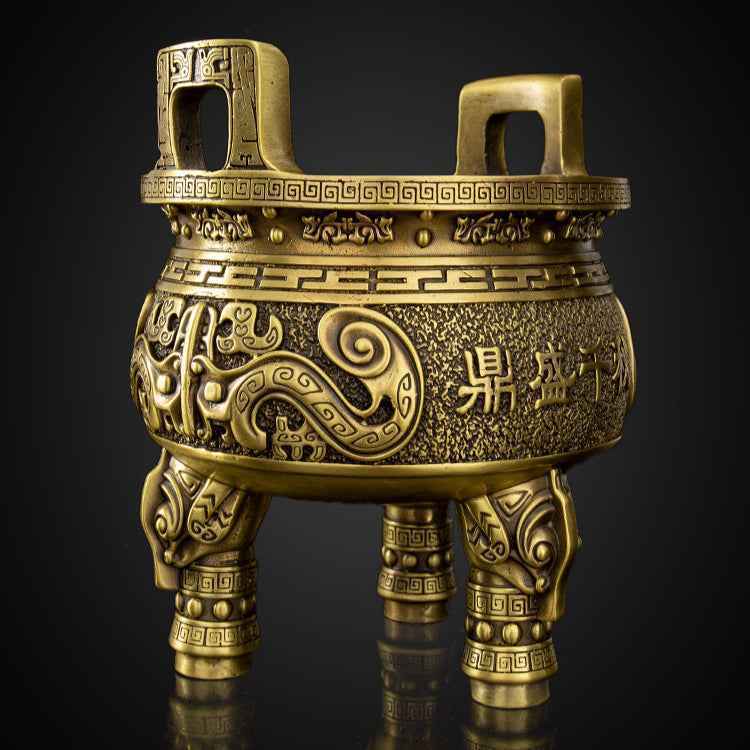 Rotating Golden Toad Gourd Imitation Wood - Carved Home Decoration Ornament