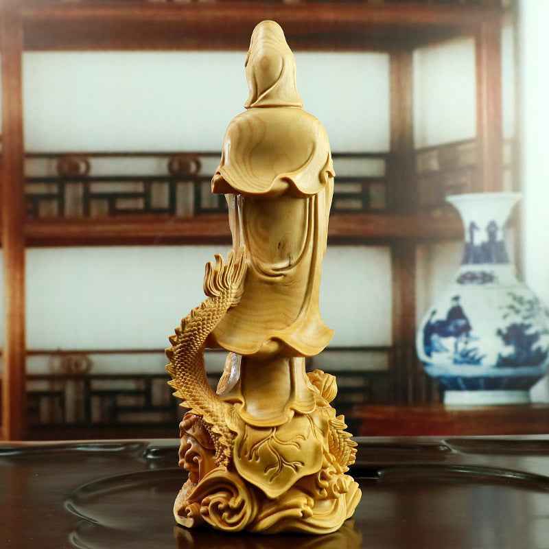Glass Five Way God of Wealth Buddha Statue Water Supply Multi-colour