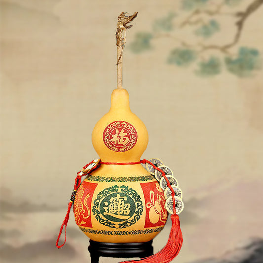 Dragon Head Wealth-Attracting Natural Gourd Ornament