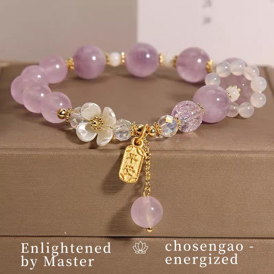 Lavender Amethyst Agate Bracelet -chosengao master enlightenment
