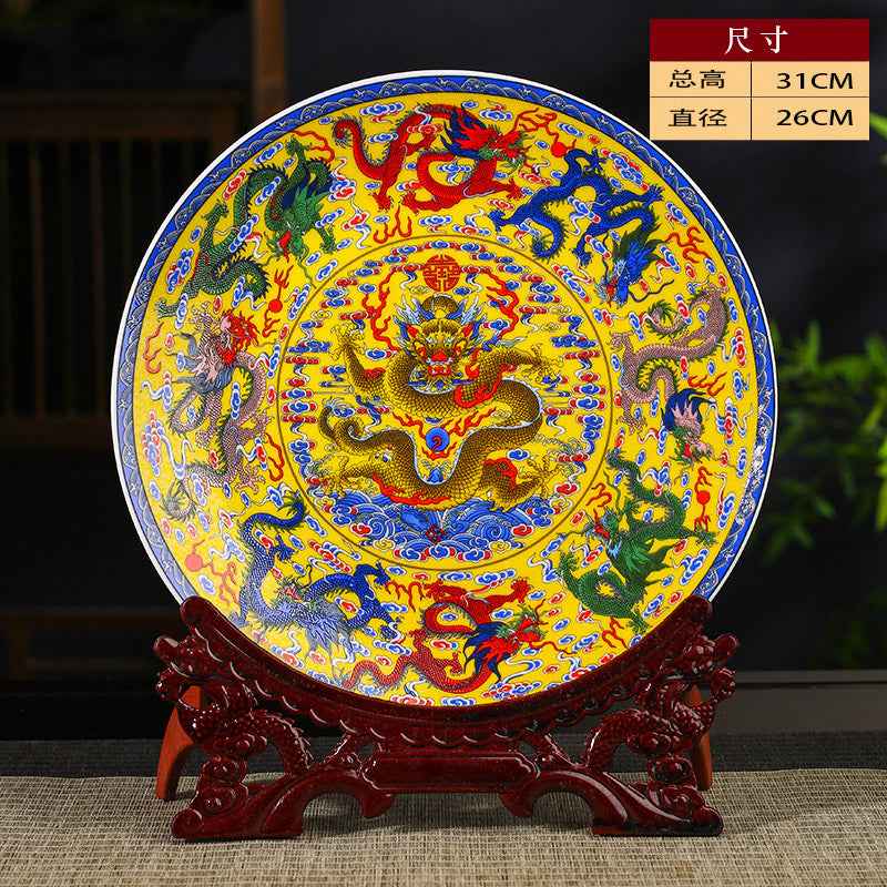 Nine Dragons Auspiciousness - Feng Shui Plate