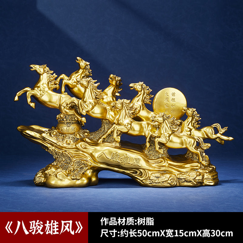 Eight Horse Ornament for Wealth - Galloping Fortune and Wealth - Attracting Treasure