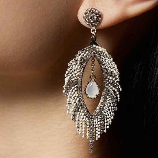 Tassel Leaf Earrings - Artistic and Exaggerated Earrings