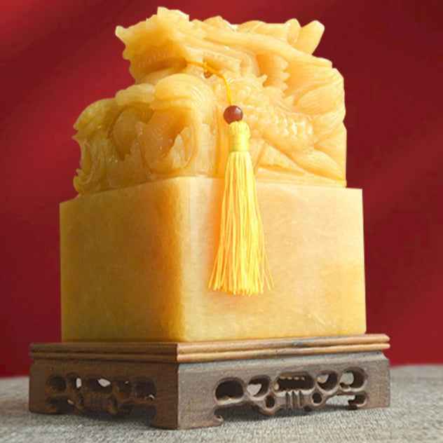 Topaz Nine - Dragon Imperial Seal - A Treasure for Attracting Wealth, Pacifying the House and Symbolizing Imperial Power