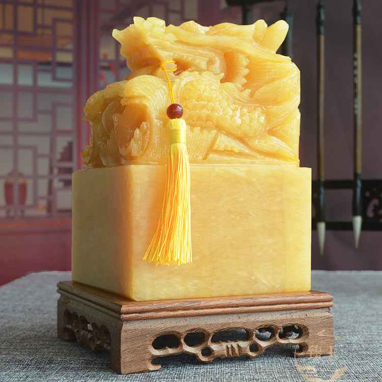 Topaz Nine - Dragon Imperial Seal - A Treasure for Attracting Wealth, Pacifying the House and Symbolizing Imperial Power