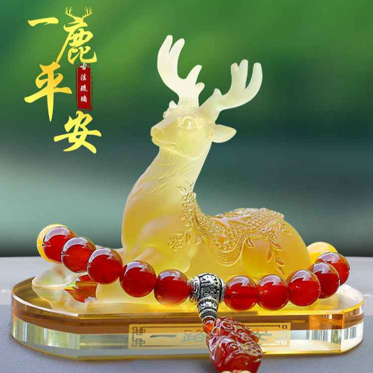 Safe Journey Deer Car Decoration - A Car - mounted Aromatherapy Auspicious Ornament
