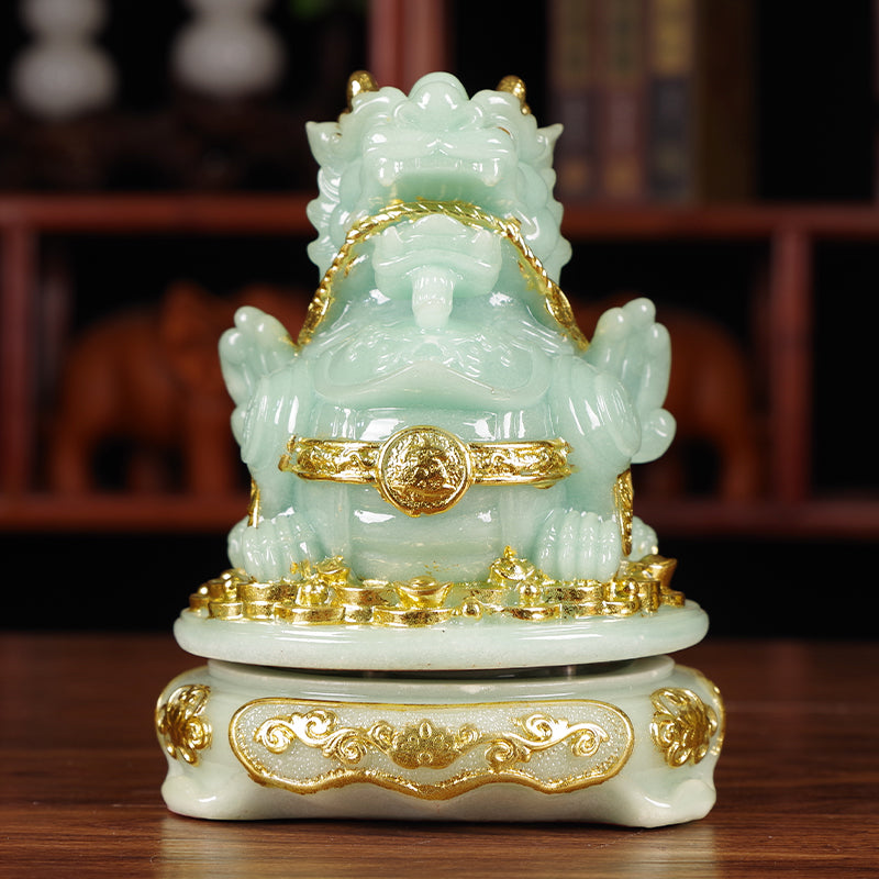Jade Pixiu Ornament for Wealth Attraction, Home Protection, and Career Boosting