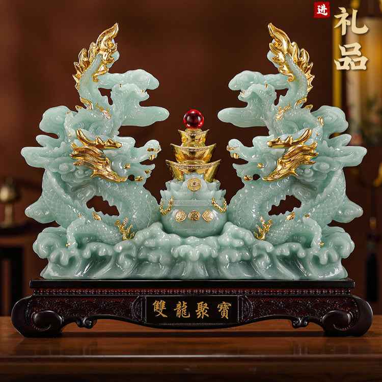 Wealth - bringing Qilin Ornament - A Pair of Auspicious Beasts