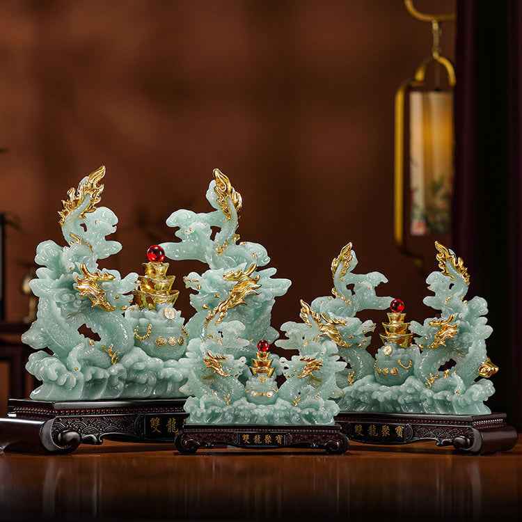Wealth - bringing Qilin Ornament - A Pair of Auspicious Beasts