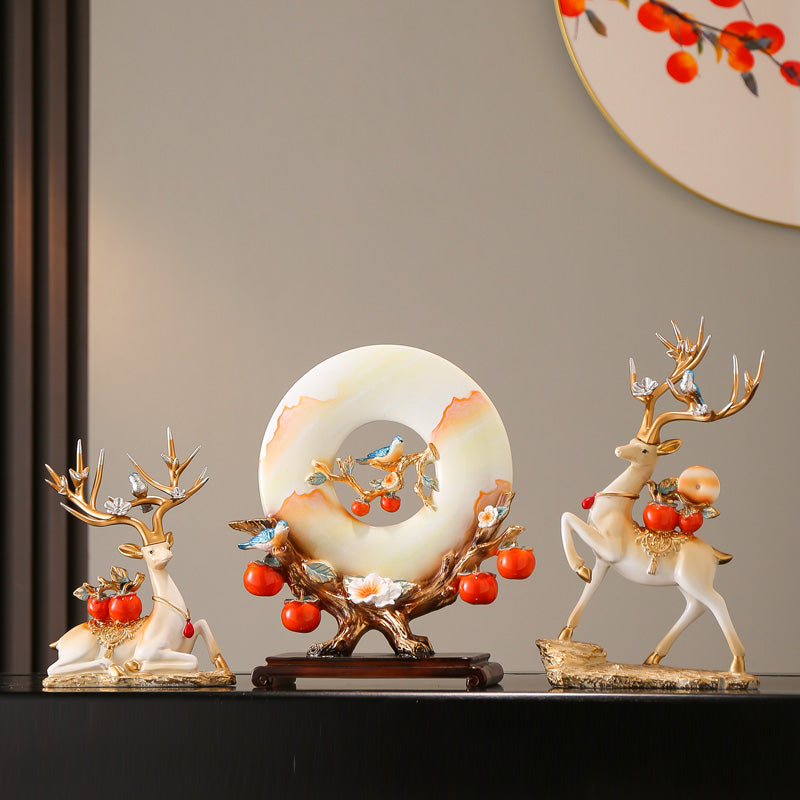 Auspicious Persimmon Safety Button Decoration - Feng Shui Home Ornament