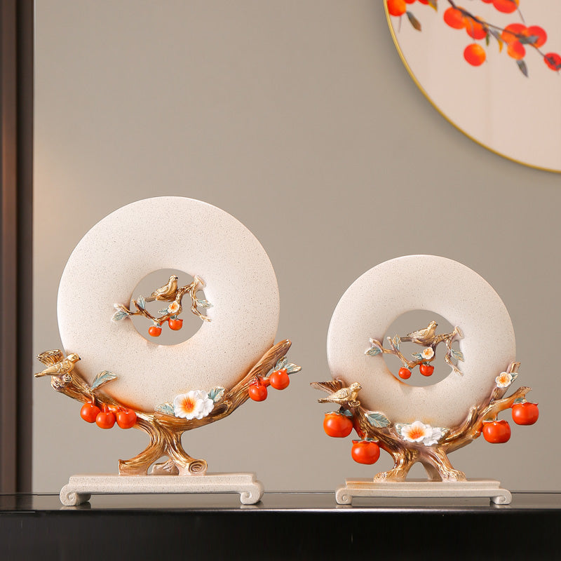 Auspicious Persimmon Safety Button Decoration - Feng Shui Home Ornament