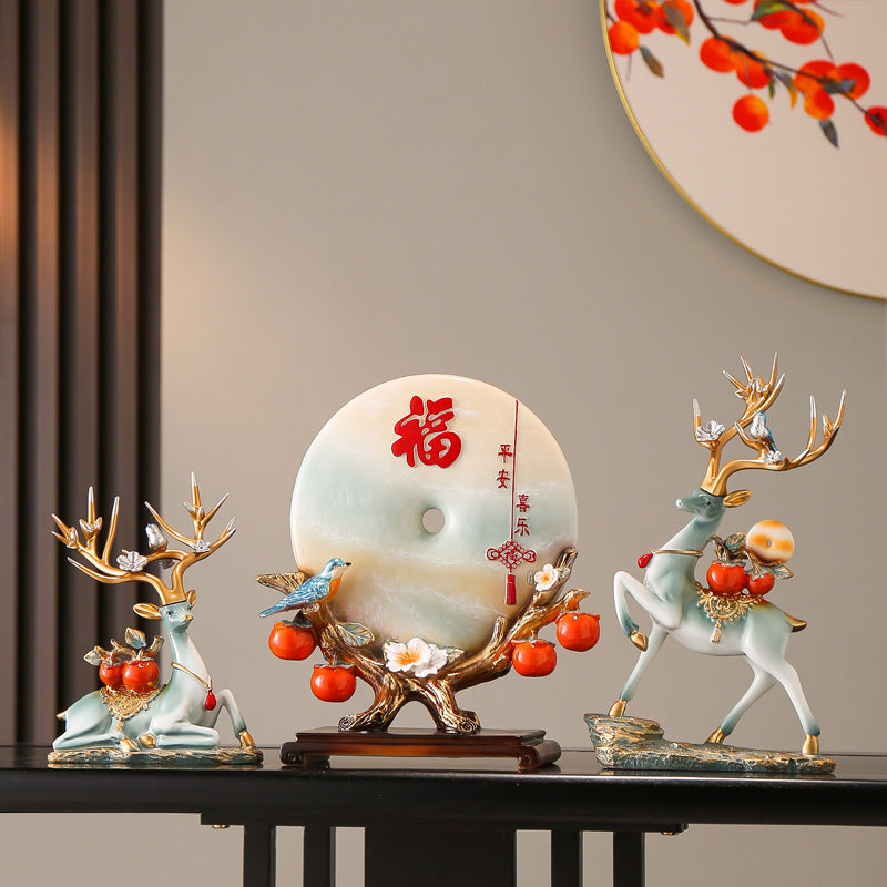 Auspicious Persimmon Safety Button Decoration - Feng Shui Home Ornament