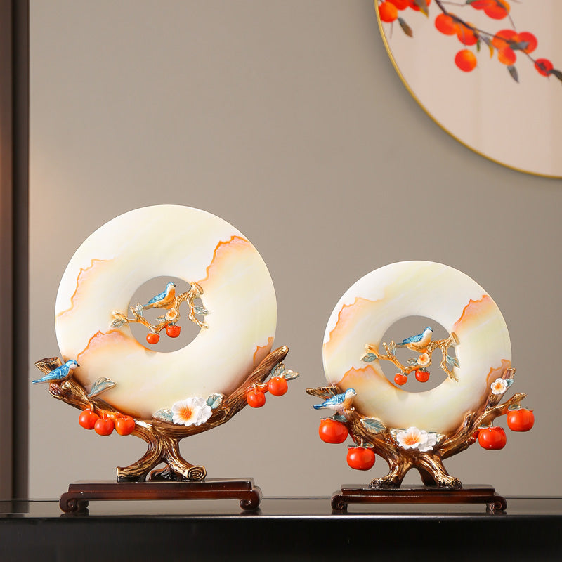 Auspicious Persimmon Safety Button Decoration - Feng Shui Home Ornament