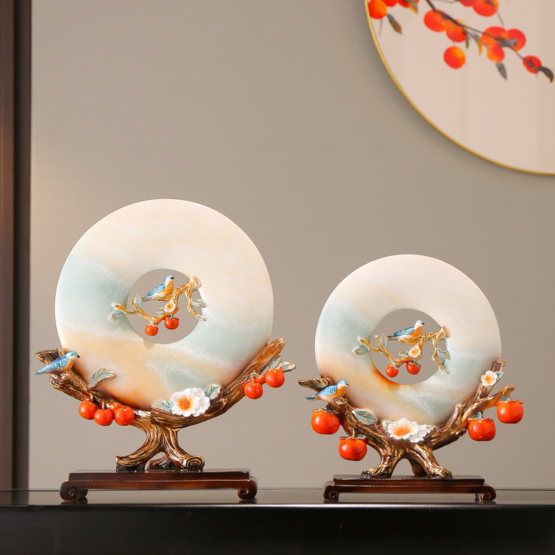 Auspicious Persimmon Safety Button Decoration - Feng Shui Home Ornament