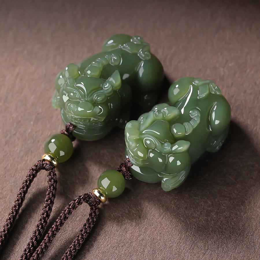 Hetian Jade Pixiu Pendant - A Couple's Jade Ornament for Attracting Wealth and Protecting the Body