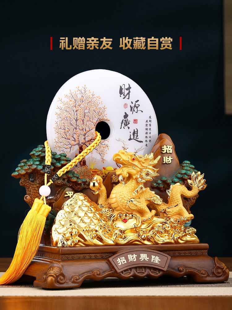 Jade Wealth - attracting Pixiu Ornament - A Pair of Auspicious Beasts for Guarding the House and Receiving Good Fortune