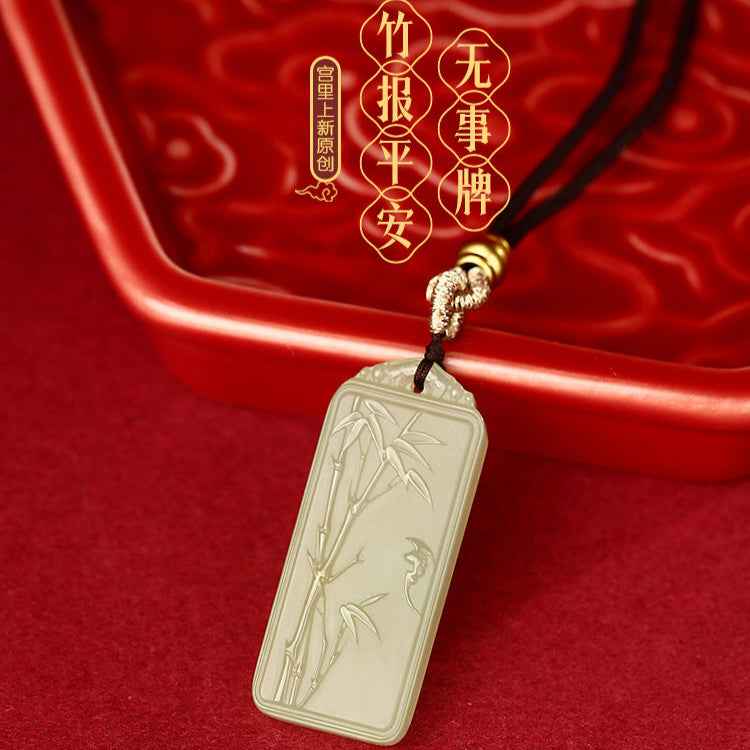 Peace Pendant Necklace – Timeless Jade Elegance for Men &amp; Women