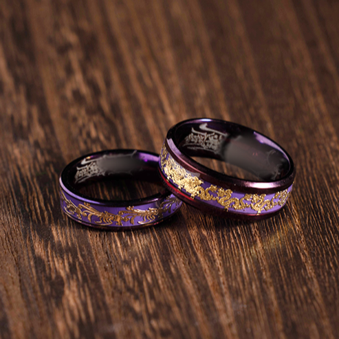 Longhushan Luck Crystal Ring - Nine Purple Li Fire for Wealth and Fortune in 2025