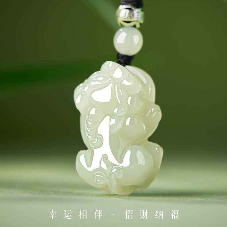 Topaz Chalcedony Overlord Pixiu Pendant - A Fashionable Jewelry for Attracting Wealth and Protecting the Body