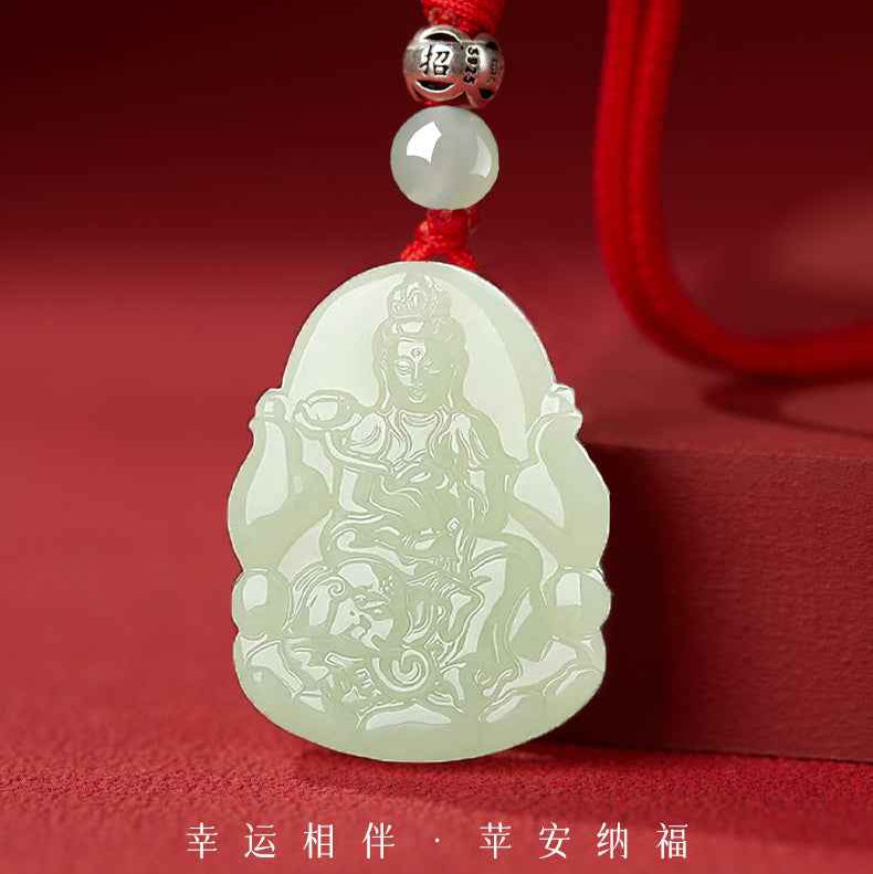 Hetian Jade Birth - sign Buddha Pendant - Exclusive Amulet for the Snake Zodiac