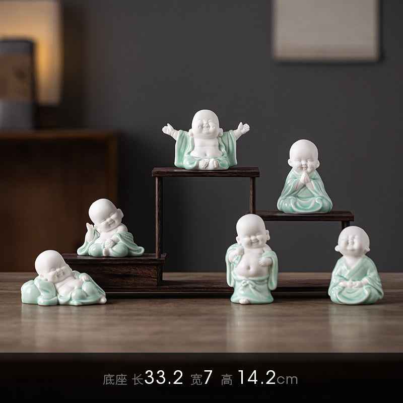 Lucky Wealth - attracting and Fortune - enhancing Maitreya Buddha Ceramic Decoration - The Positive - energy Guardian in the Office