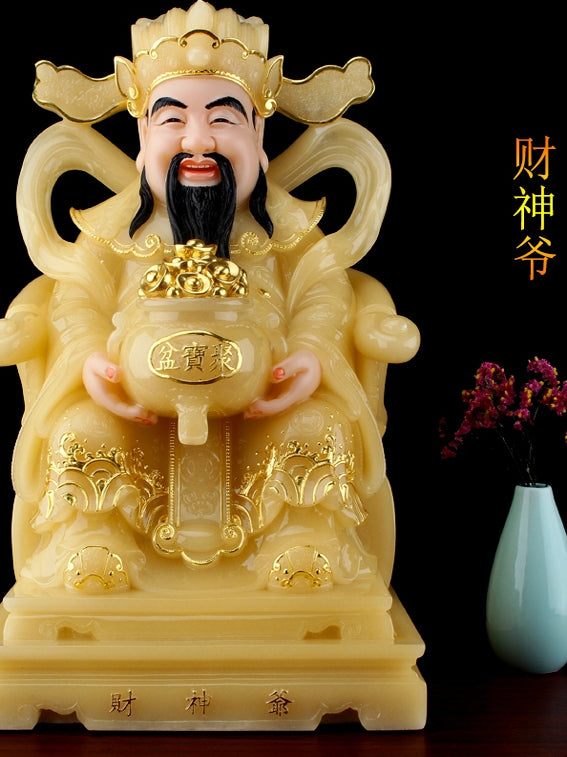 Han Dynasty Feng Shui Pendant - God of Fortune Jade for Inviting Luck and Calming Your Home