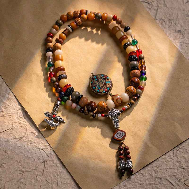 Gold and Silver Sheen Obsidian Lion - head Bracelet with Tiger's Eye Stone