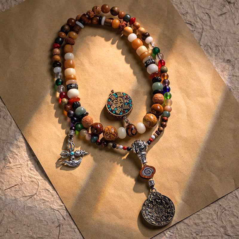 Gold and Silver Sheen Obsidian Lion - head Bracelet with Tiger's Eye Stone