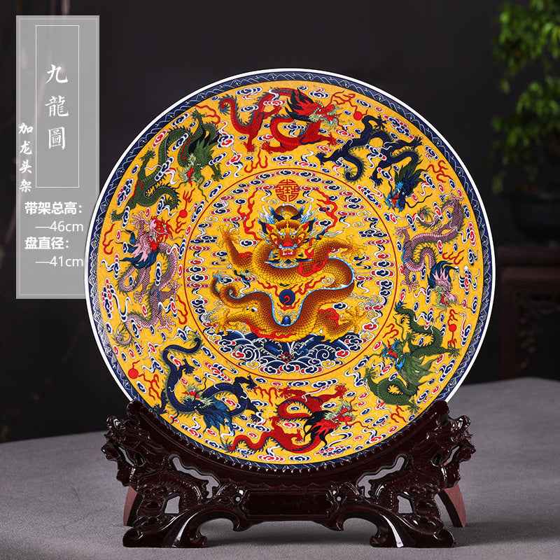 Nine Dragons Auspiciousness - Feng Shui Plate