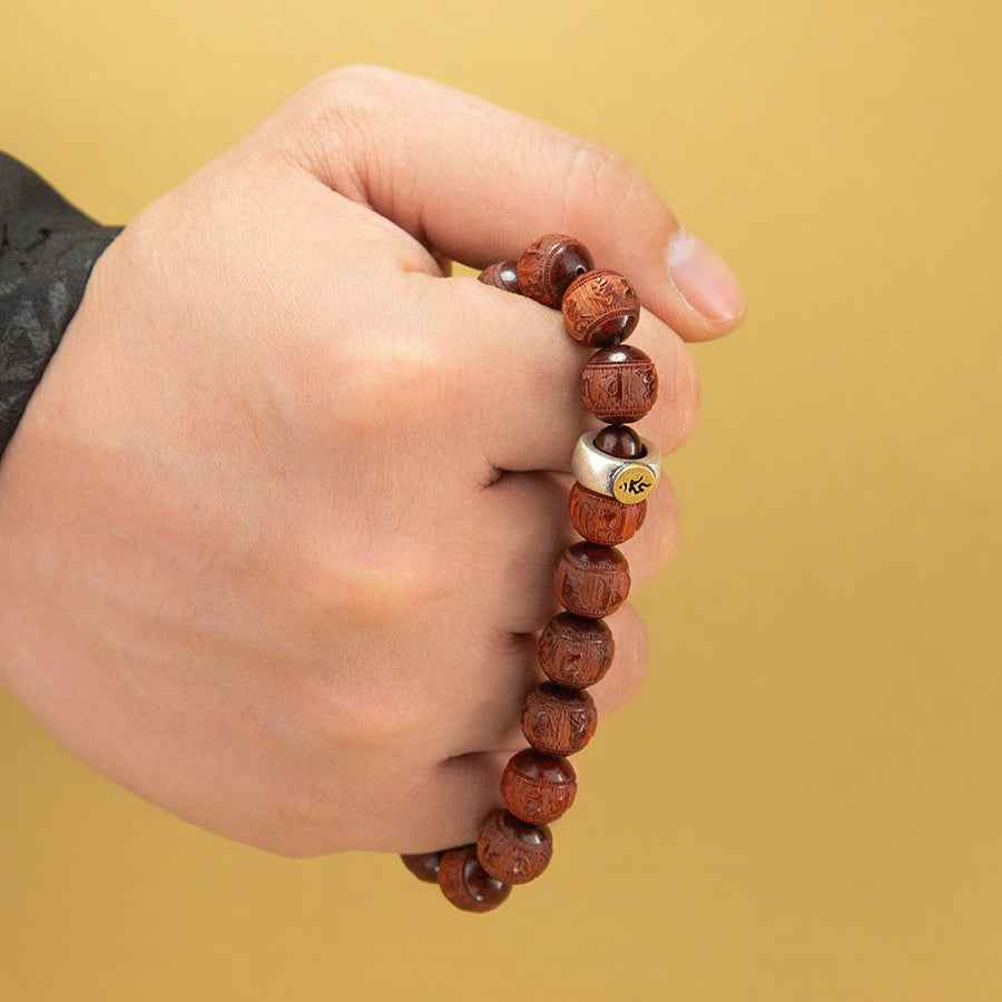 Potala Palace Tibetan Red Sandalwood Bracelet - Six-Character Mantra Rosary（副本）