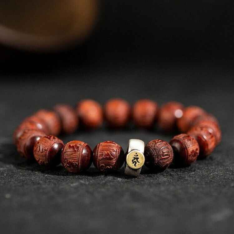 Potala Palace Tibetan Red Sandalwood Bracelet - Six-Character Mantra Rosary（副本）