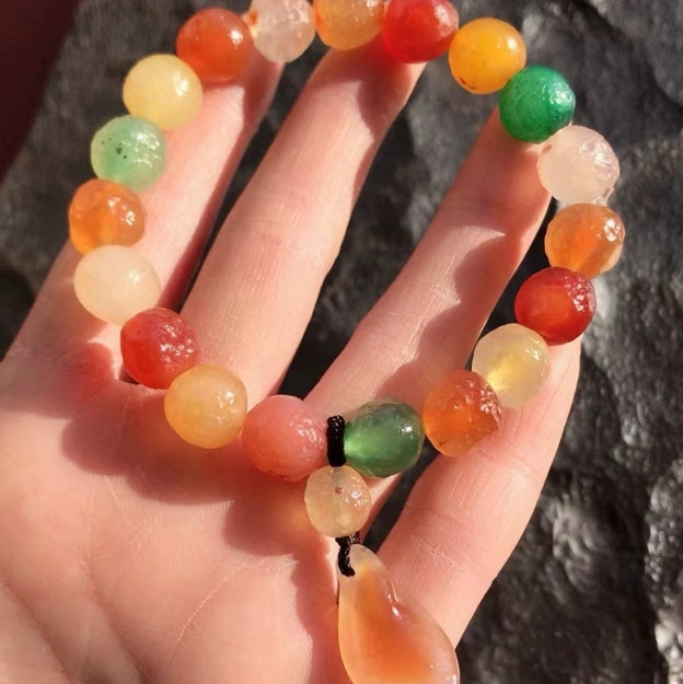 Alxa Spirit Stone Strings for Luck Enhancement with Sugar-colored Design