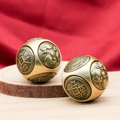 Brass Six Sides Turning -Inviting Wealth and Treasure to Turn Qiankun