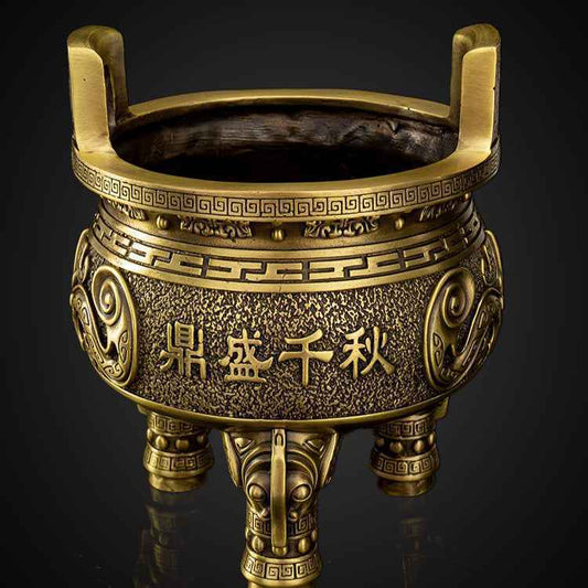 Rotating Golden Toad Gourd Imitation Wood - Carved Home Decoration Ornament