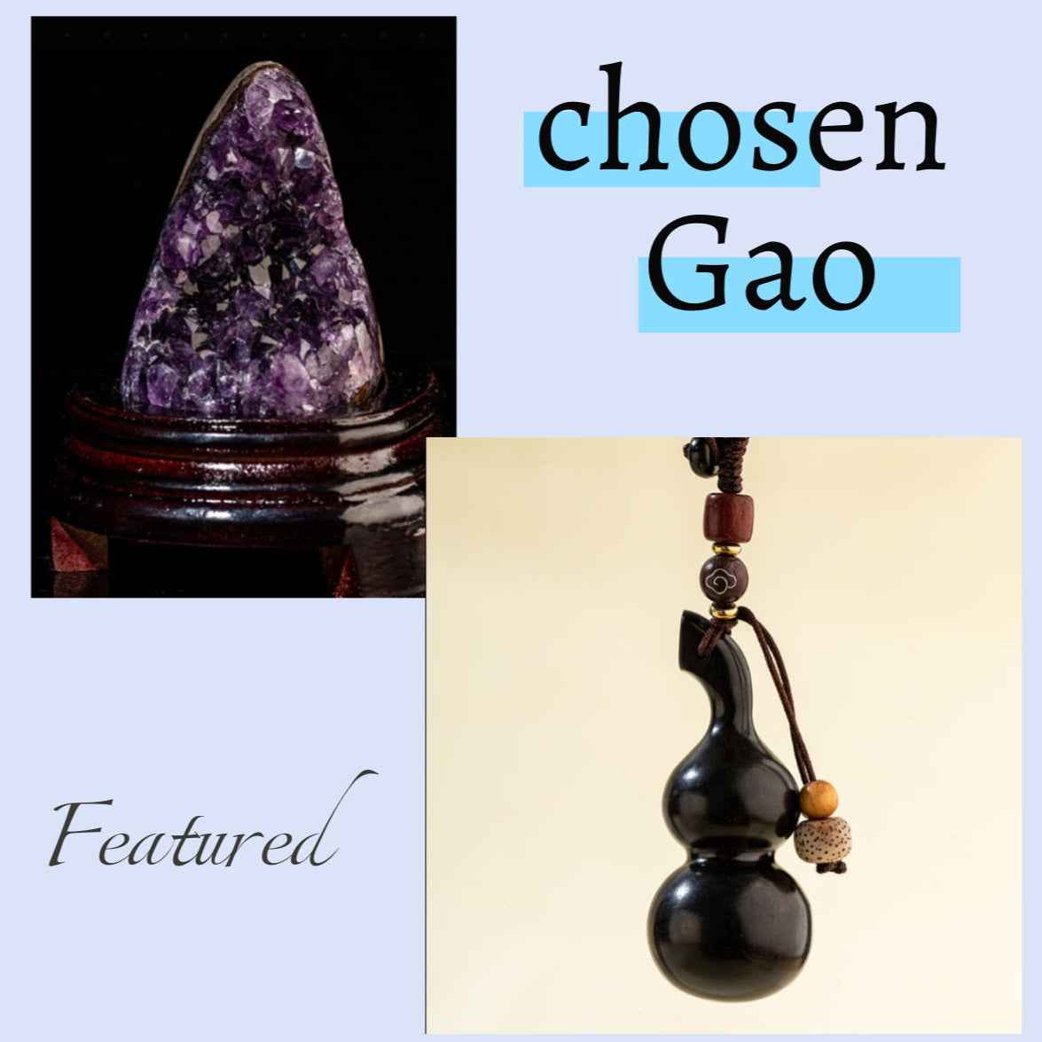 Natural Agate Gourd & Uruguayan Amethyst Pendant – Handmade, Healing Energy