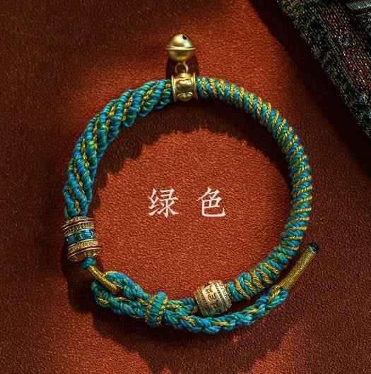 Tibetan Six Character Hand Rope Colorful Rope Hand-Woven Bracelet