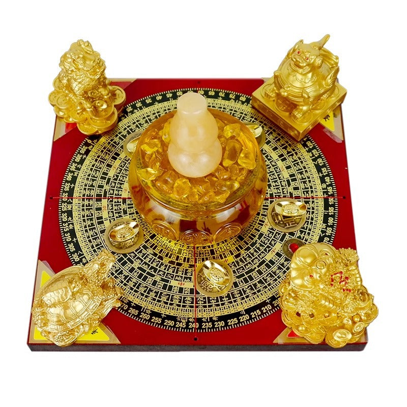 Gourd Dragon Turtle Treasure Bowl for Home Decor and Feng Shui