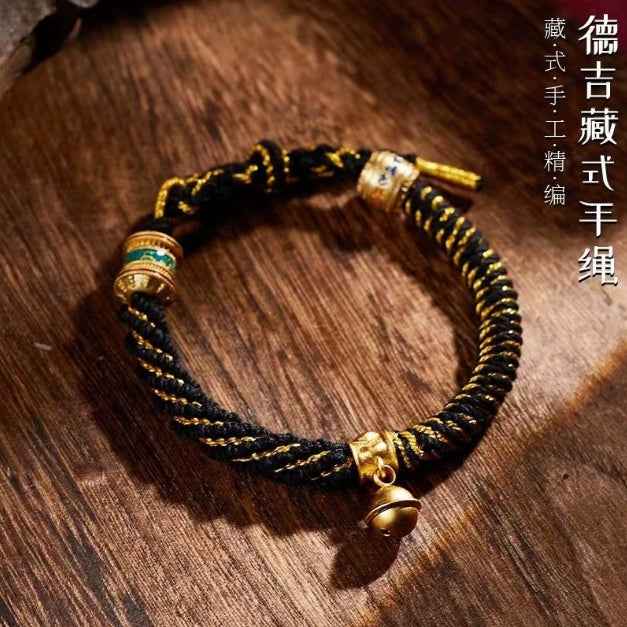 Tibetan Six Character Hand Rope Colorful Rope Hand-Woven Bracelet
